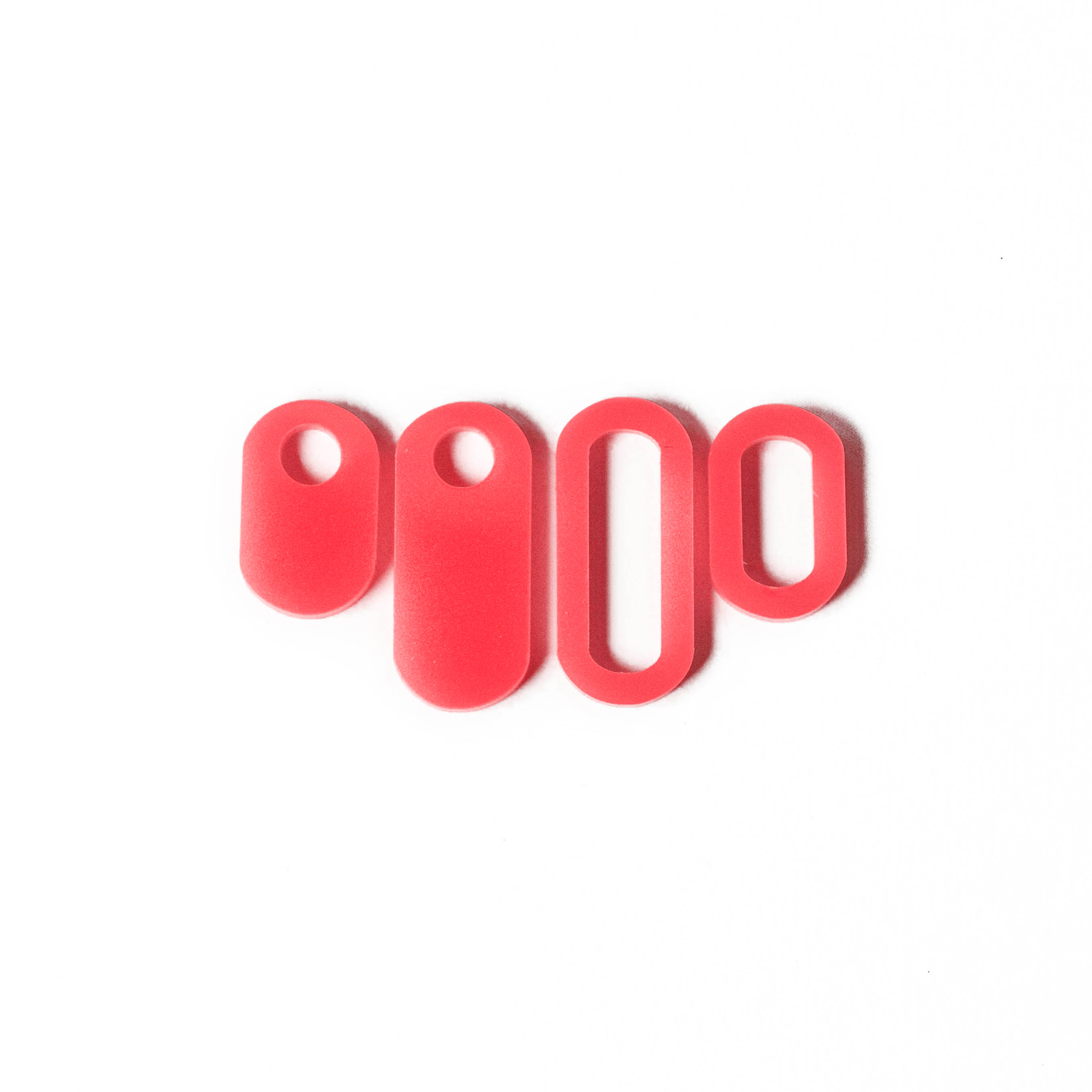 Zadie and Remarco Perspex Neon Pink Oval Charm