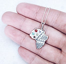AP1B.Sterling silver Engraved Africa pendant set with Carnelian, Turquoise, Smoky Topaz, I