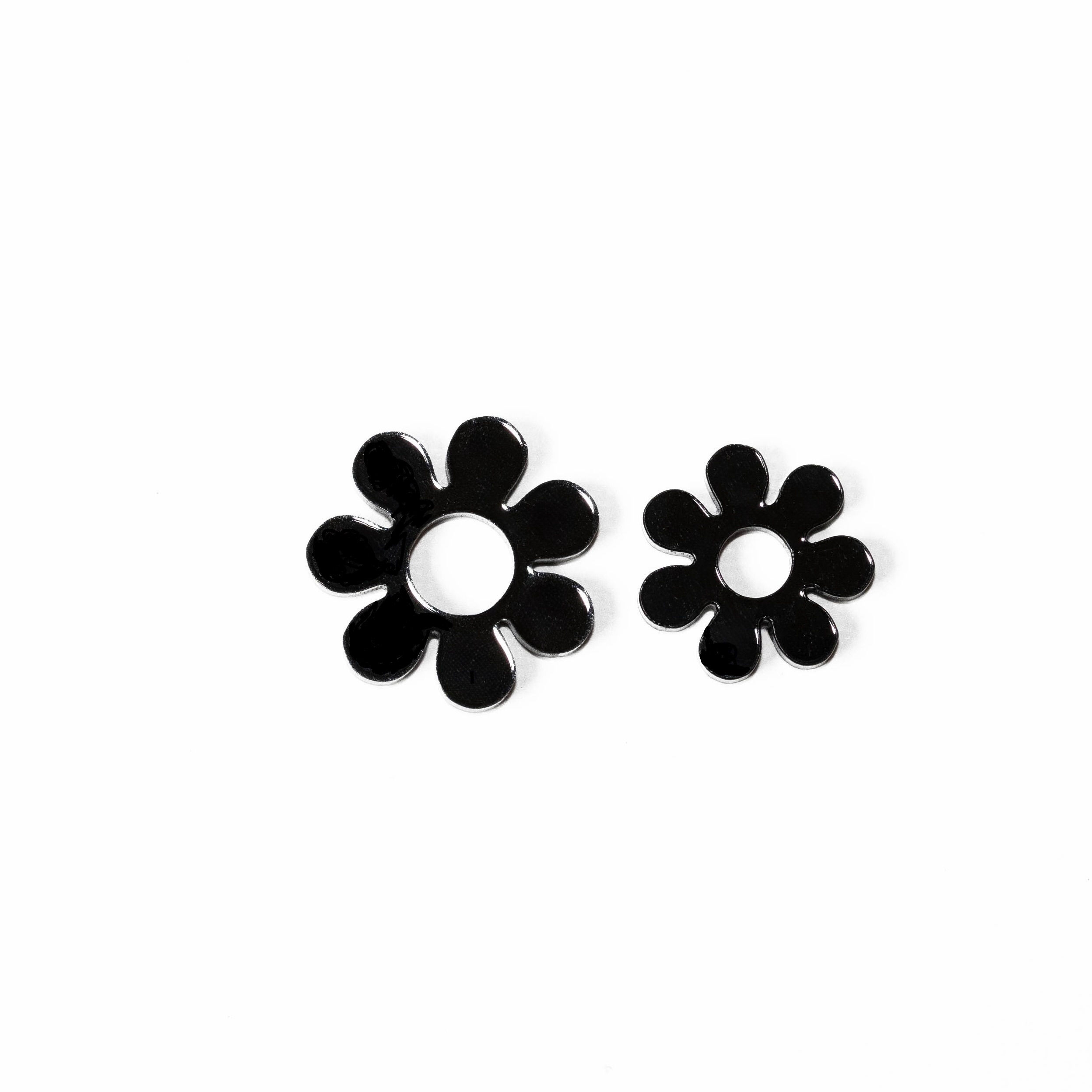 Zadie and Remarco Perspex Black Flower Charm