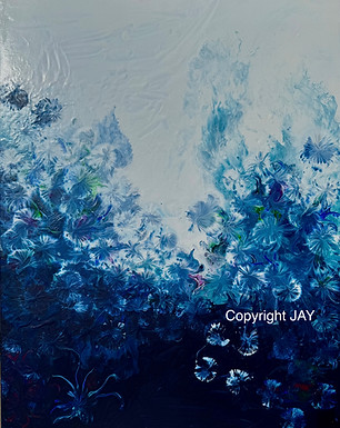 art moderne bleu aquatiques originaux à la vente JAY