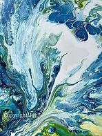 peinture acrylique sur toile/tableau d'artiste/le cycle (détail)/image de loup/artiste peintre