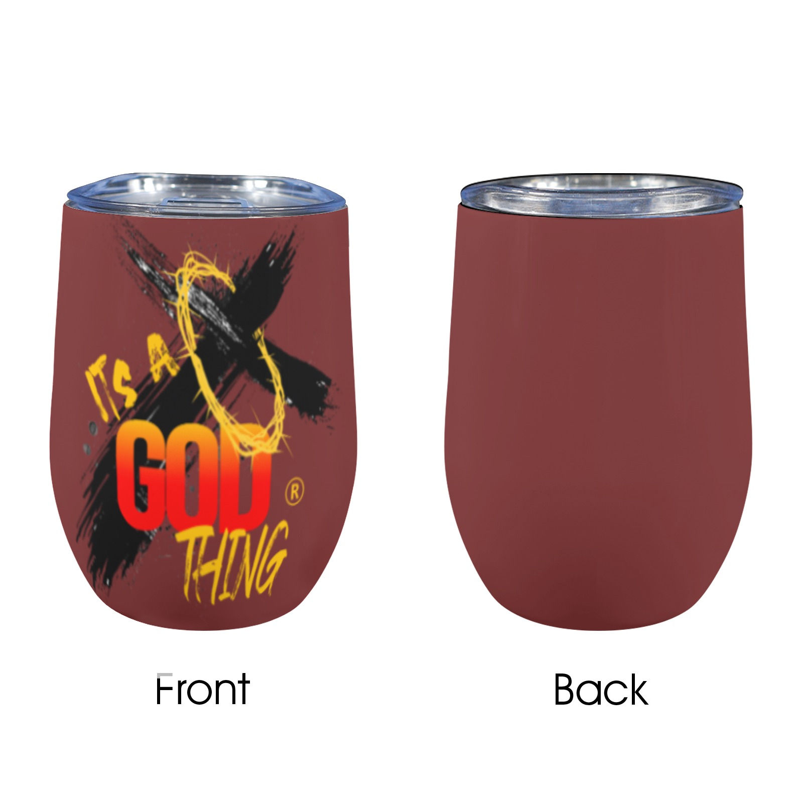 IAGT Maroon Mini Tumbler 12oz Wine Tumbler