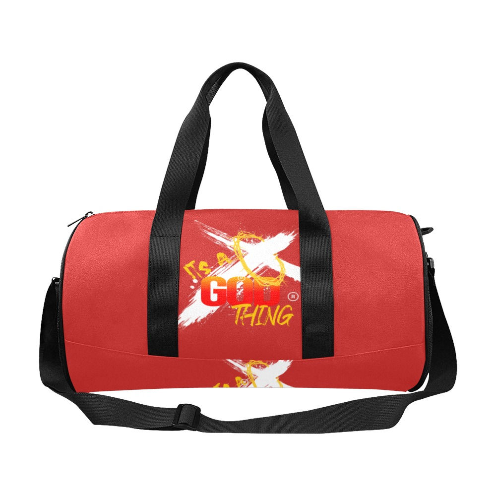 IAGT Red Duffle White Red Logo Duffle Bag (Model 1679)