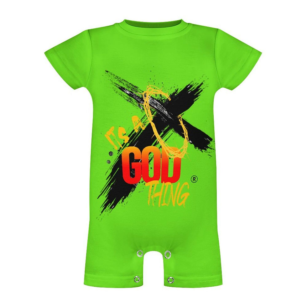 Thumbnail: Short Sleeve Mello Yello Baby Romper Black Logo Short Sleeve Baby Romper (PLR)