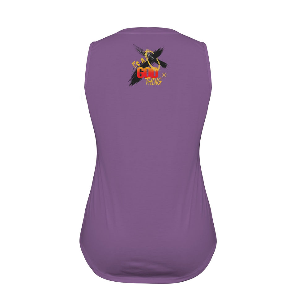 Thumbnail: Ladies Lavendar IAGT V Tank Women's V-Neck Sleeveless Tank Top