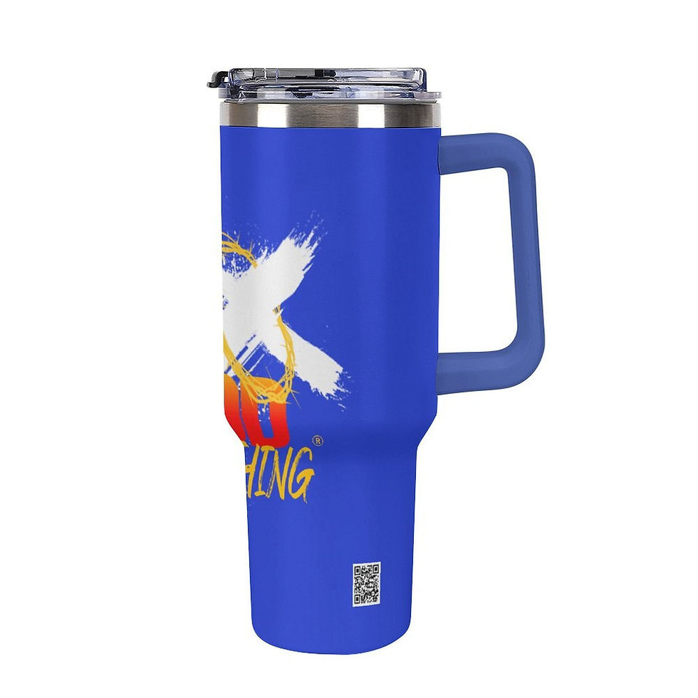 Thumbnail: IAGT Royal Blue 40oz Tumbler White Logo 40oz Tumbler with Multi-Color Handle
