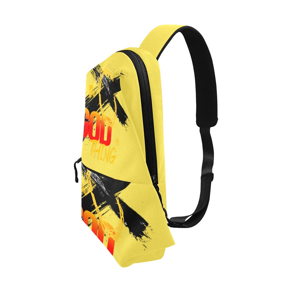 Thumbnail: IAGT Yellow Satchel Black Logo Chest Bag (Model 1678)