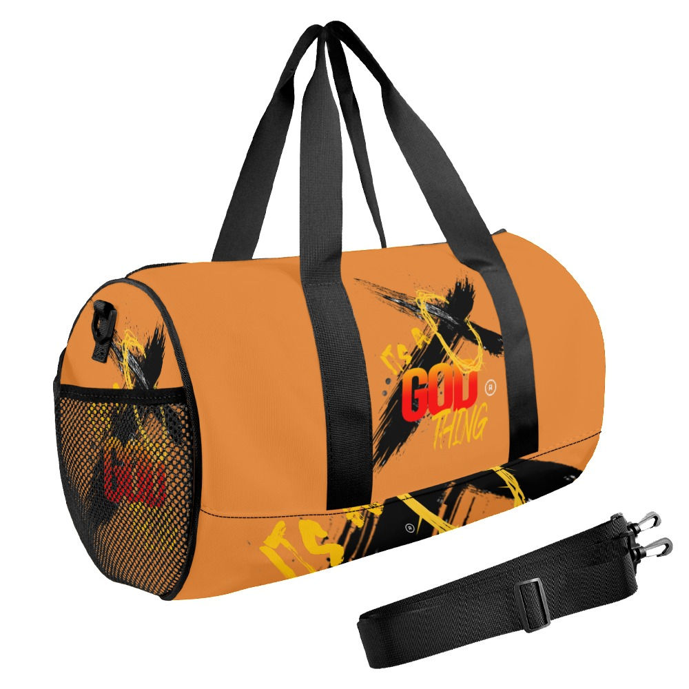 IAGT Orange Duffle Black Logo Duffle Bag (Model 1679)