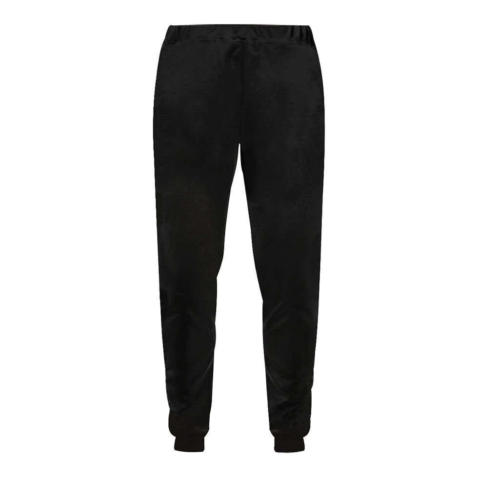 Thumbnail: IAGT Black Unisex Joggers Black Logo Unisex Casual Sweatpants (Model L11)