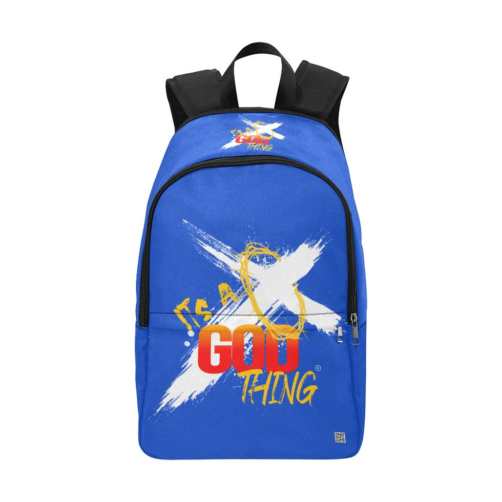 IAGT Royal Blue Backpack White Logo Fabric Backpack for Adult (Model 1659)