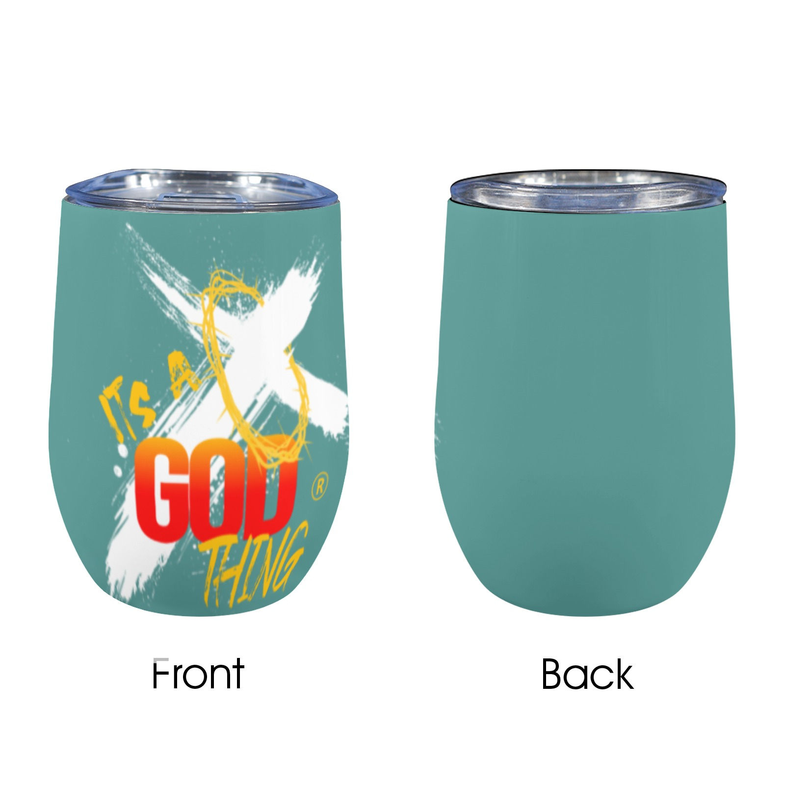 IAGT Teal Mini Tumbler 12oz Wine Tumbler