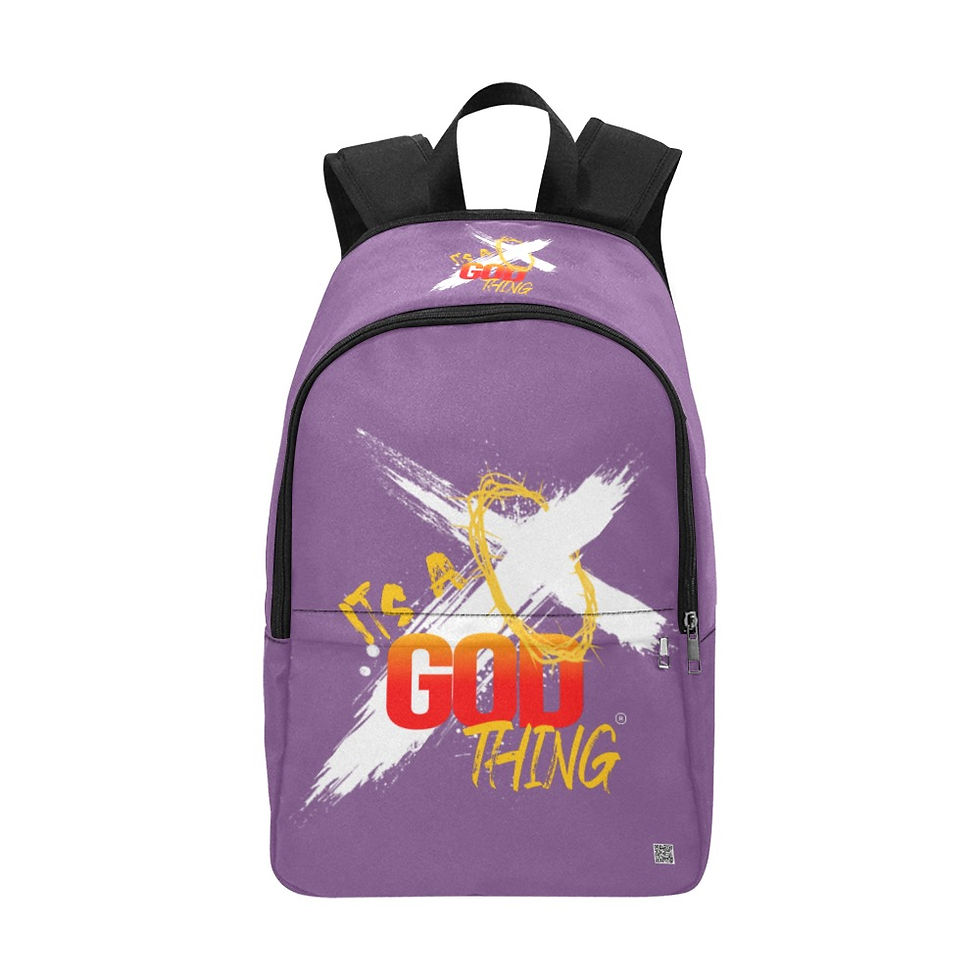 IAGT Purple Backpack White Logo Fabric Backpack for Adult (Model 1659)