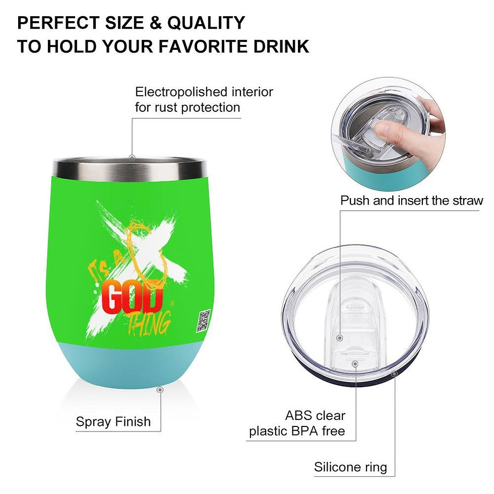 Thumbnail: IAGT Limelight Mini Tumbler White Logo Wine Tumbler (12oz)