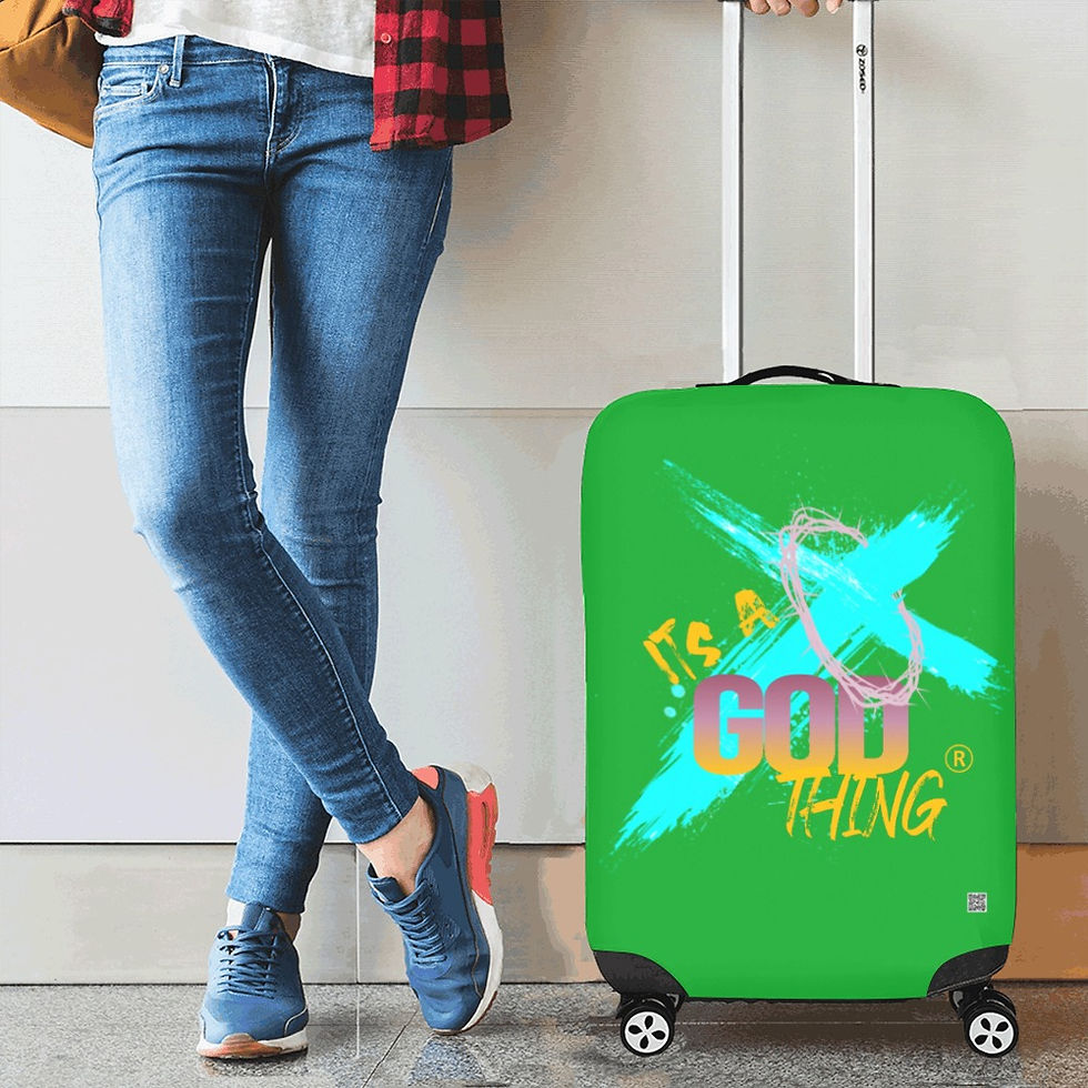 Thumbnail: IAGT Kelly Green Small Luggage Cover Teal Logo Luggage Cover/Small 18"-21"