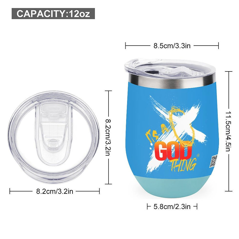Thumbnail: IAGT Teal Mini Tumbler White Logo Wine Tumbler (12oz)