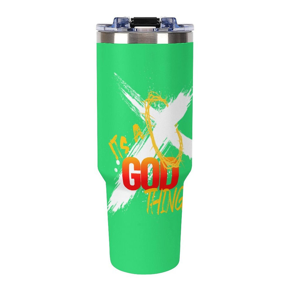 Thumbnail: IAGT Melon 40oz Tumbler White Logo 40oz Tumbler with Multi-Color Handle