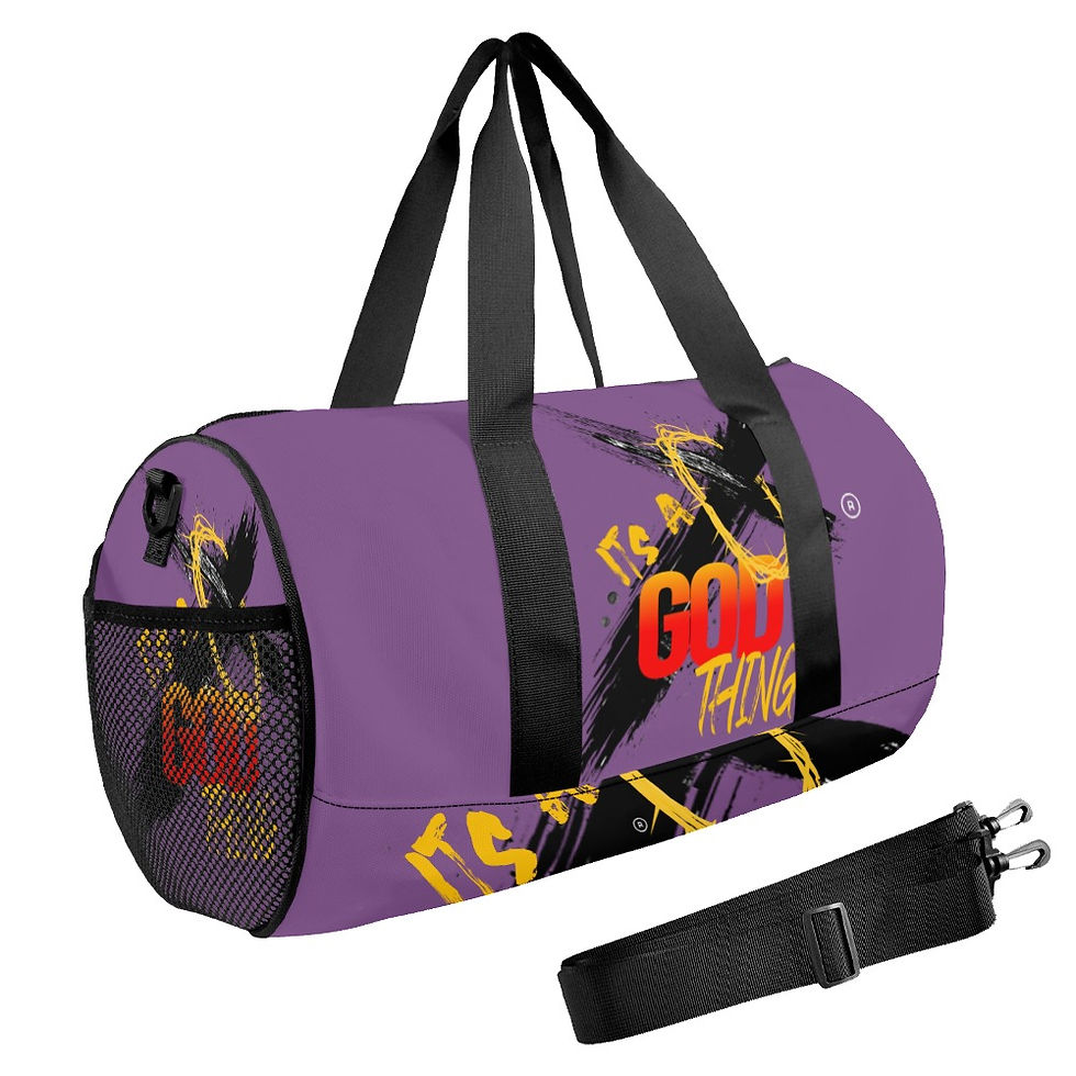Thumbnail: IAGT Purple Duffle Black Red Logo Duffle Bag (Model 1679)