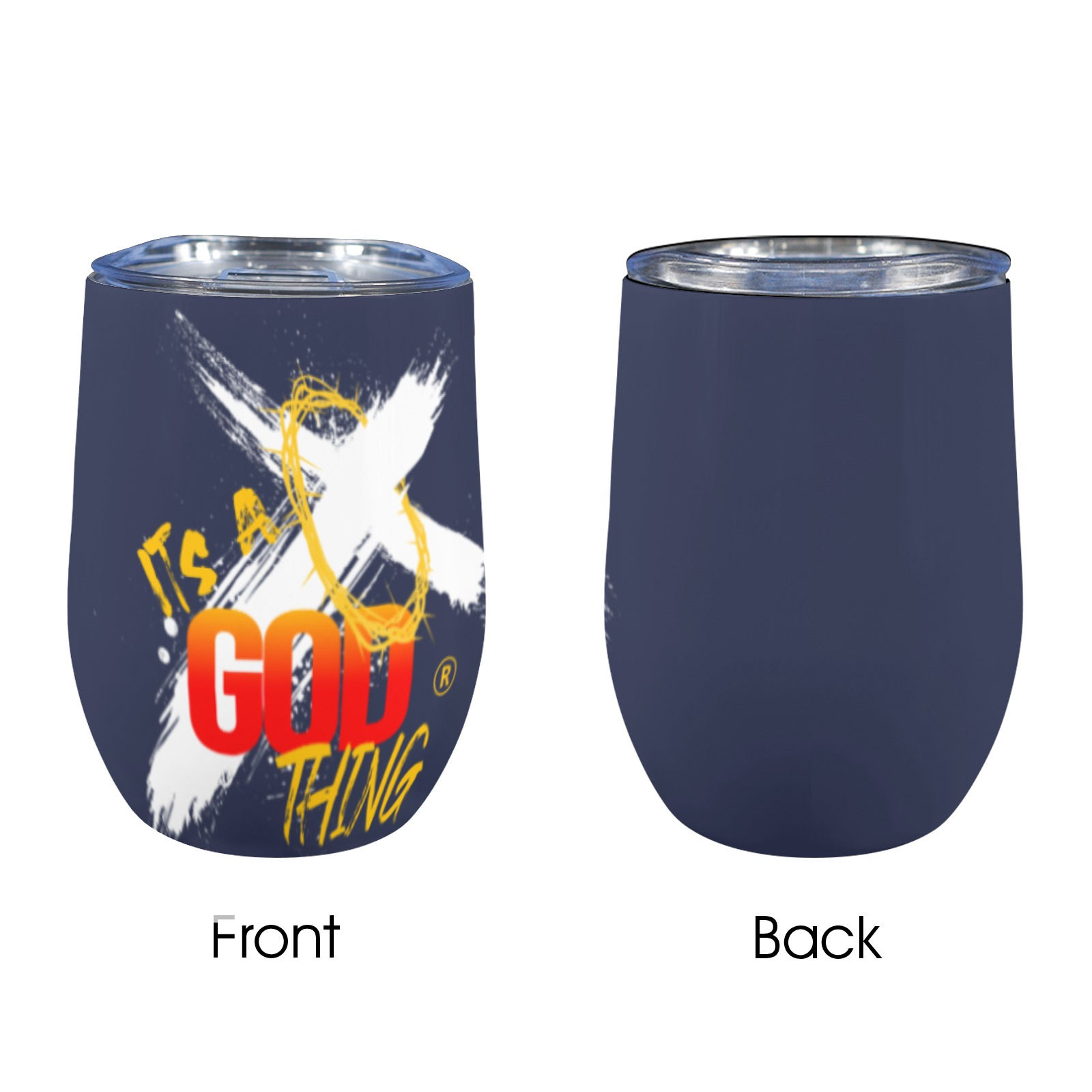 IAGT Navy Mini Tumbler 12oz Wine Tumbler