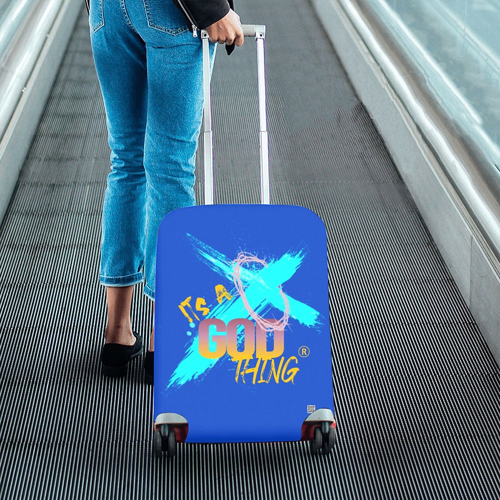 Thumbnail: IAGT Royal Small Luggage Cover Teal Logo Luggage Cover/Small 18"-21"