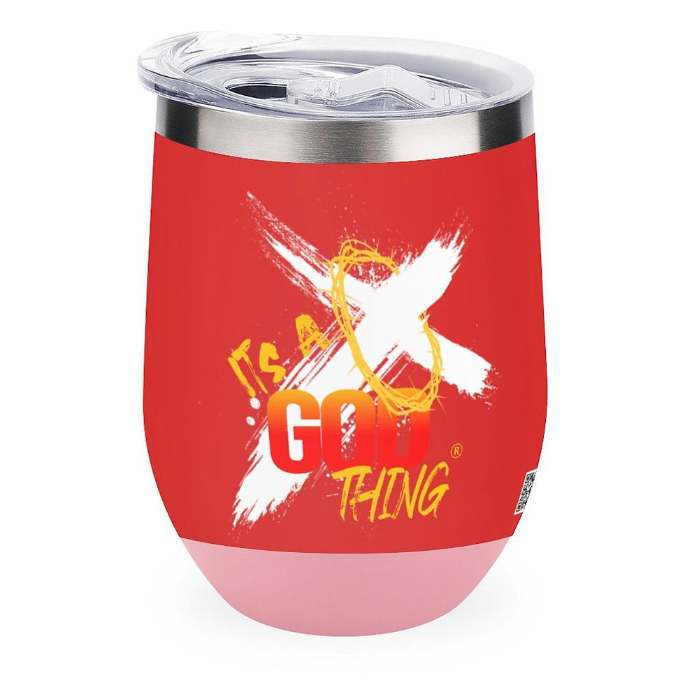 Thumbnail: IAGT Red Mini Tumbler White Logo Wine Tumbler (12oz)