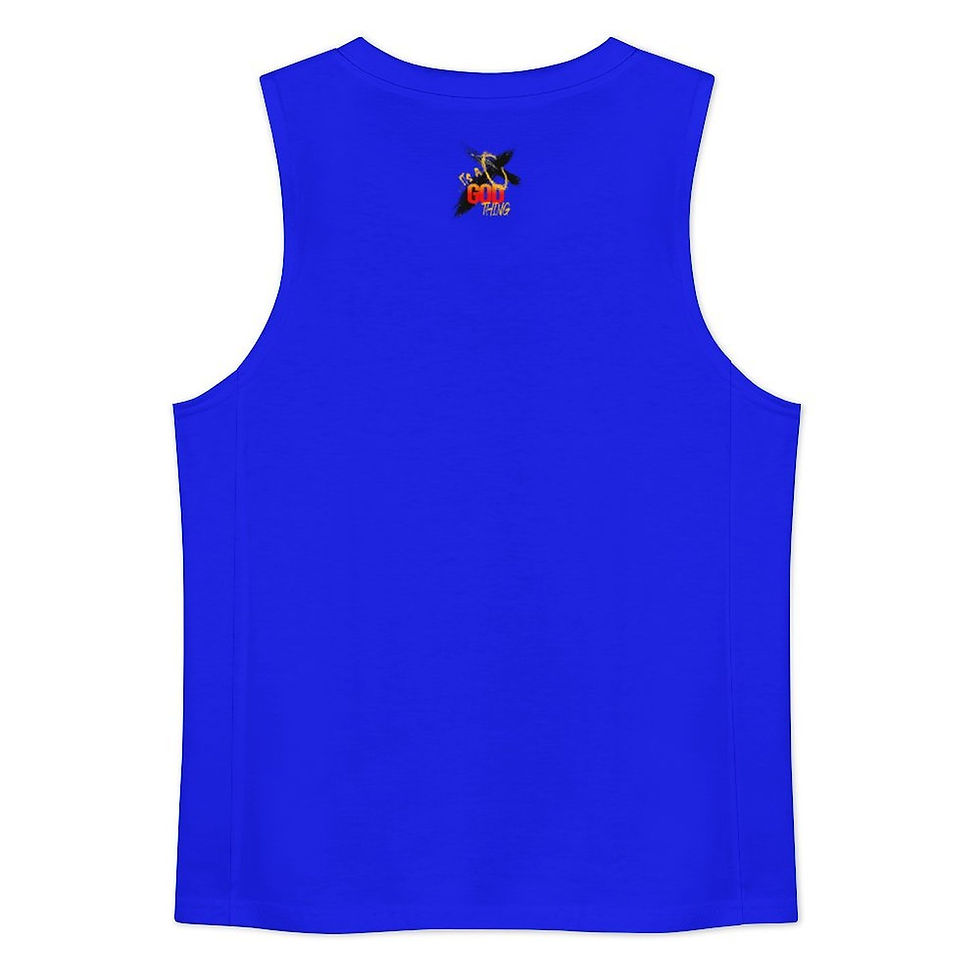 Thumbnail: Men's IAGT Royal Tank Blk Logo Men's V-neck  Basic Tank Top Men's V-neck  Basic 