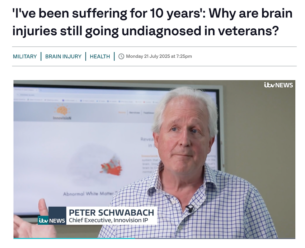 Innovision CEO, Peter Schwabach, explains how our work helped give Ian the information he needed about his hidden brain injuries. To watch the full clip please click HERE
