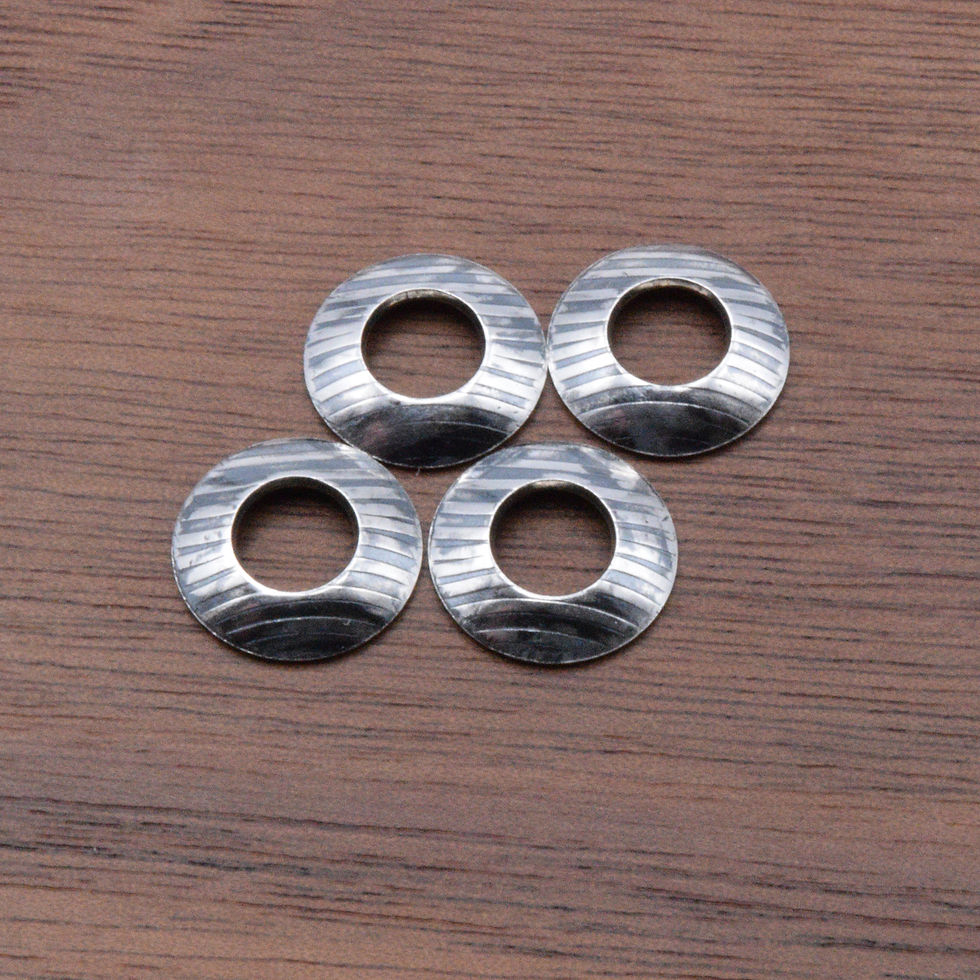 Thumbnail: Line Pattern Large Hole Bead Caps.
