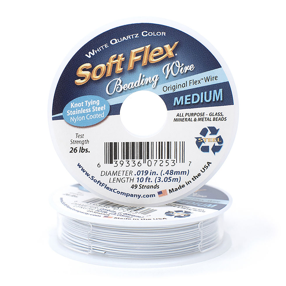 Thumbnail: Softflex Beading Wire,  White Quartz.