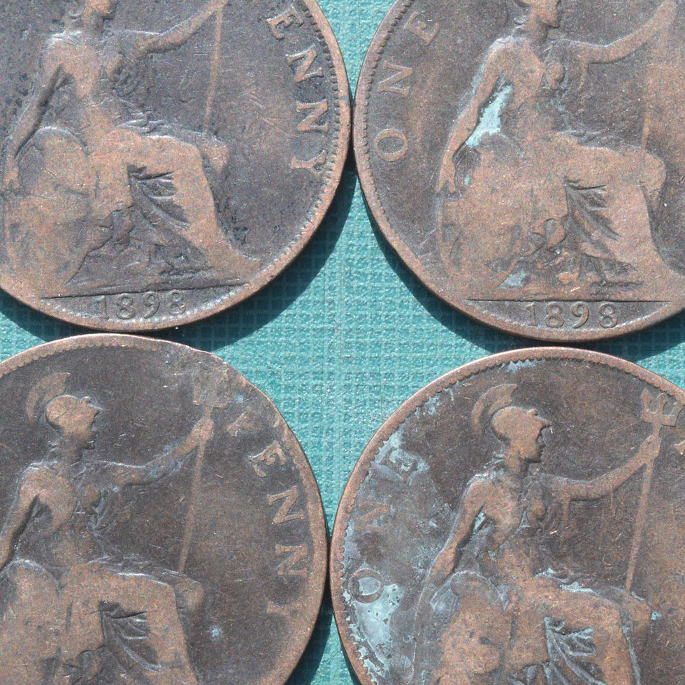 Thumbnail: Victorian Pennies, 10 pieces