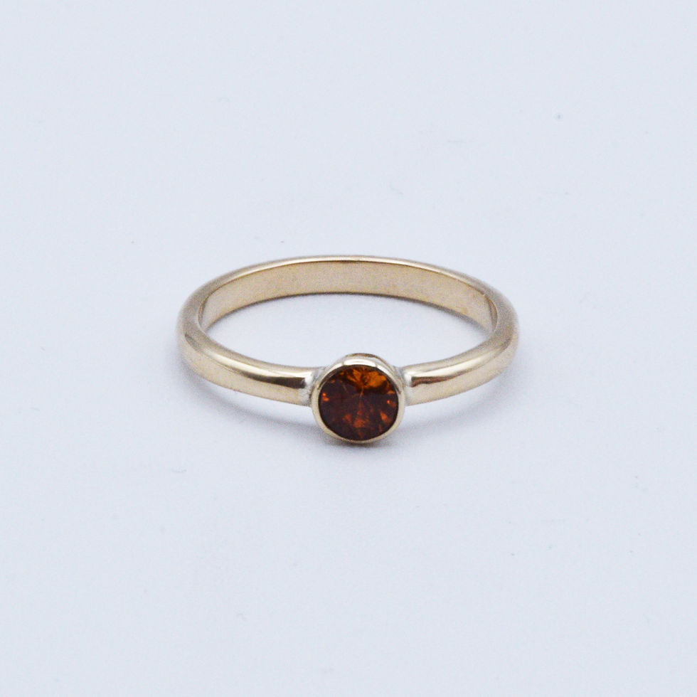 Thumbnail: Orange Garnet Ring in 9ct gold