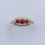 Thumbnail: Antique Ruby and Diamond Fancy Cluster ring.