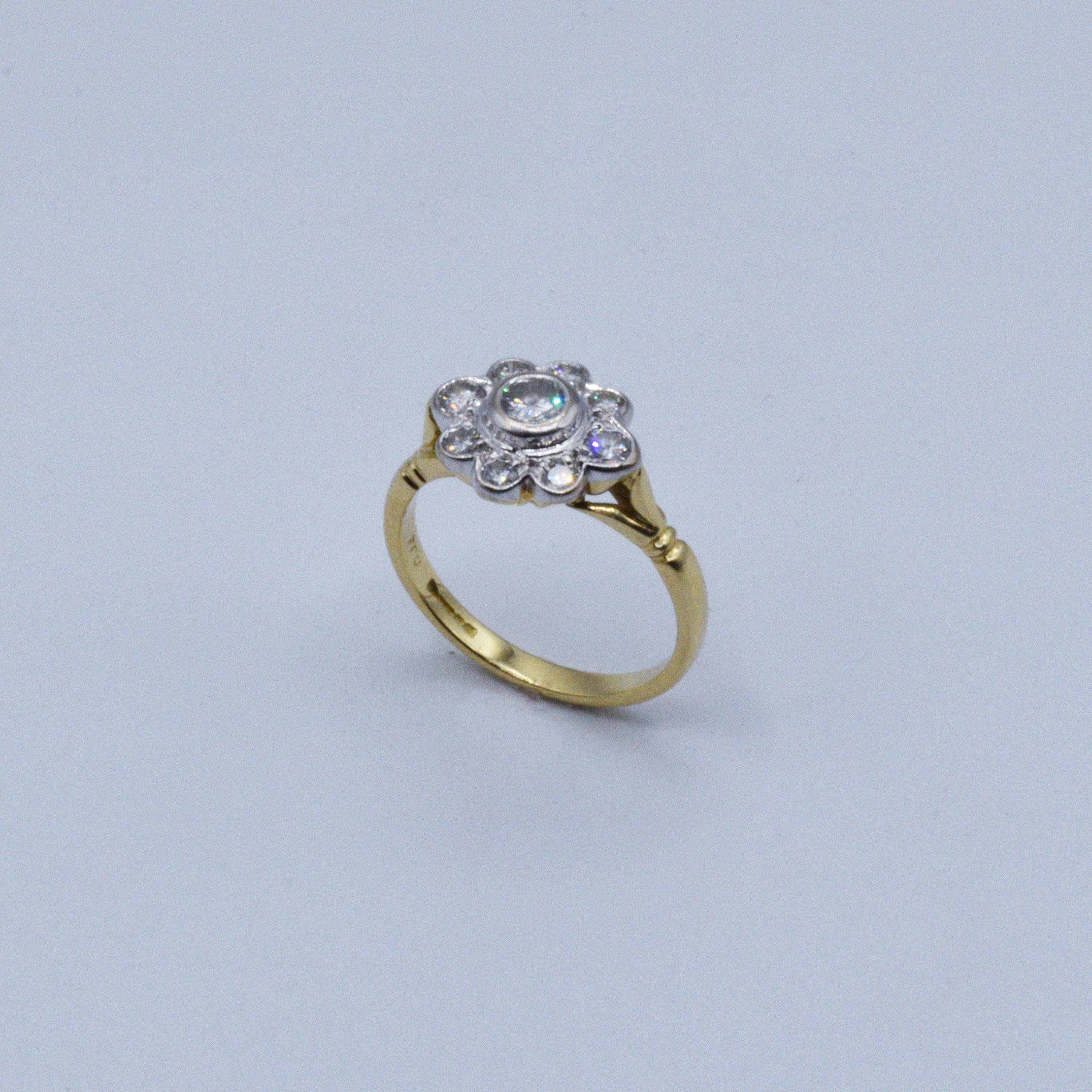 Vintage Diamond Cluster Ring