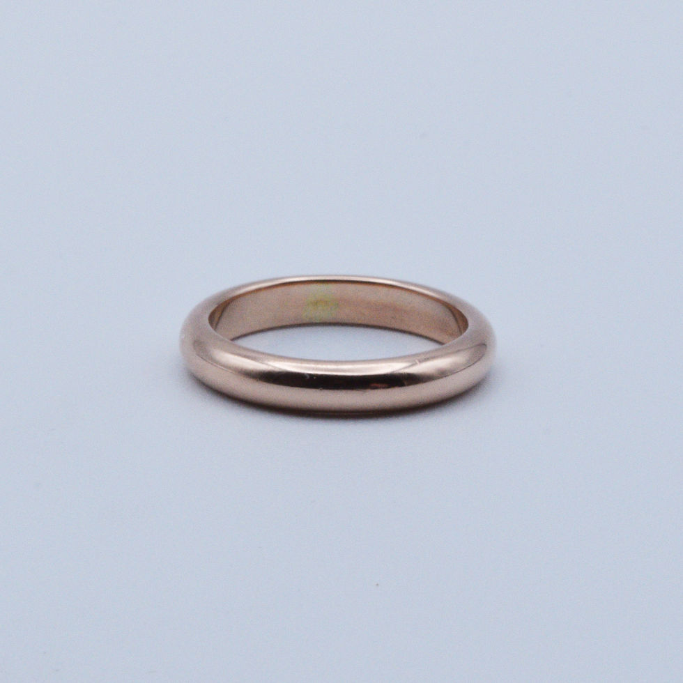 Thumbnail: Rose Gold Vintage Wedding Ring in 9ct gold. Size M 1/2