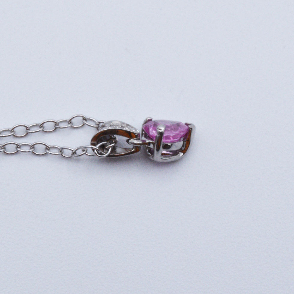 Thumbnail: Pink Sapphire Heart Pendant
