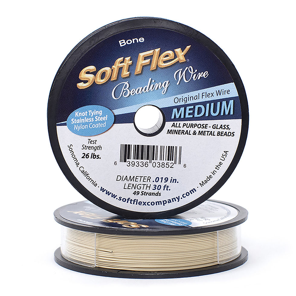 Thumbnail: Softflex Beading Wire,  Bone.