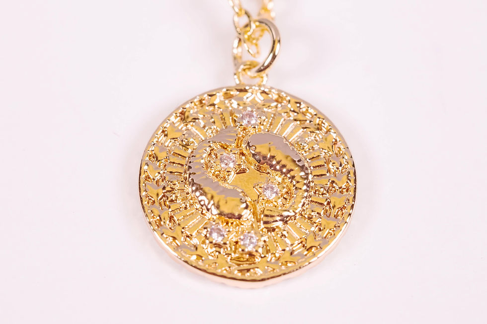 Thumbnail: Dainty Zodiac Pendant Necklace