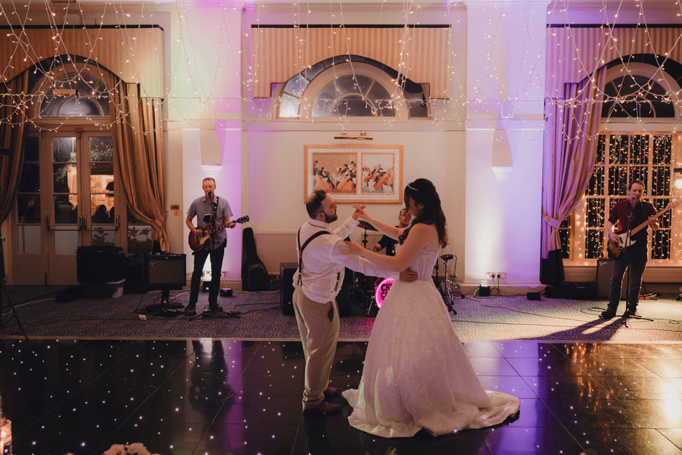 Bride and groom first dance at Balbirnie House Hotel Scotland elegant celebration