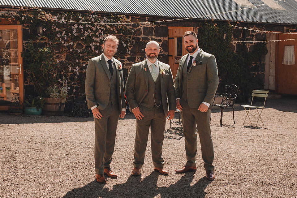 Relaxed groom preparations at Comrie Croft captured by a Scotland wedding photographer.