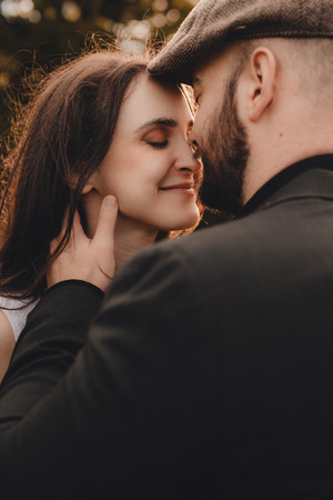 Scotland autumn couple portraits at Lauriston Castle – natural and romantic session photographed by a Scotland wedding photographer.