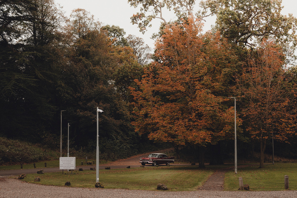 Balbirnie House Hotel wedding venue in the Scottish countryside, elegant autumn setting captured by a Scotland wedding photographer