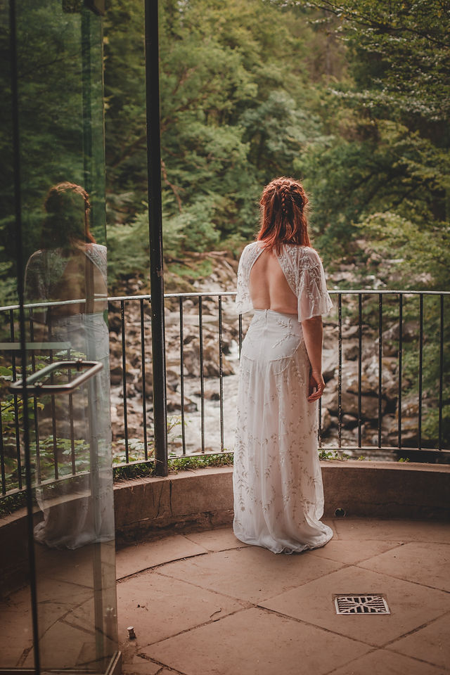 scotland wedding photographer, edinburgh wedding photographer, elopement in scotland, the hermitage of dunkeld, iterracial couple, boho wedding ideas, elopement inspiration, summer forest scotrland, elopement photography scotland