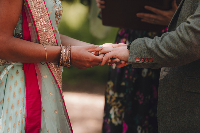 Outdoor woodland wedding venue in Scotland photographed by a Scotland wedding photographer.
