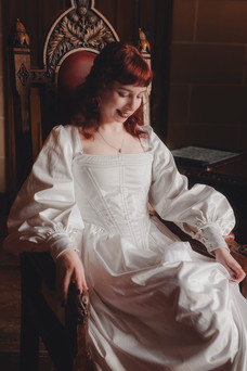 Romantic indoor portraits at Dalhousie Castle medieval interiors Scotland elopement