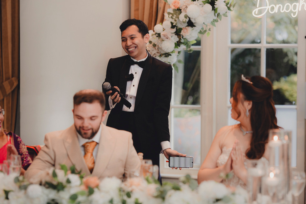 Guests enjoying wedding reception at Balbirnie House Hotel Scotland