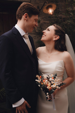 Intimate and relaxed couple session at The Free Company, captured by a Scotland wedding photographer.