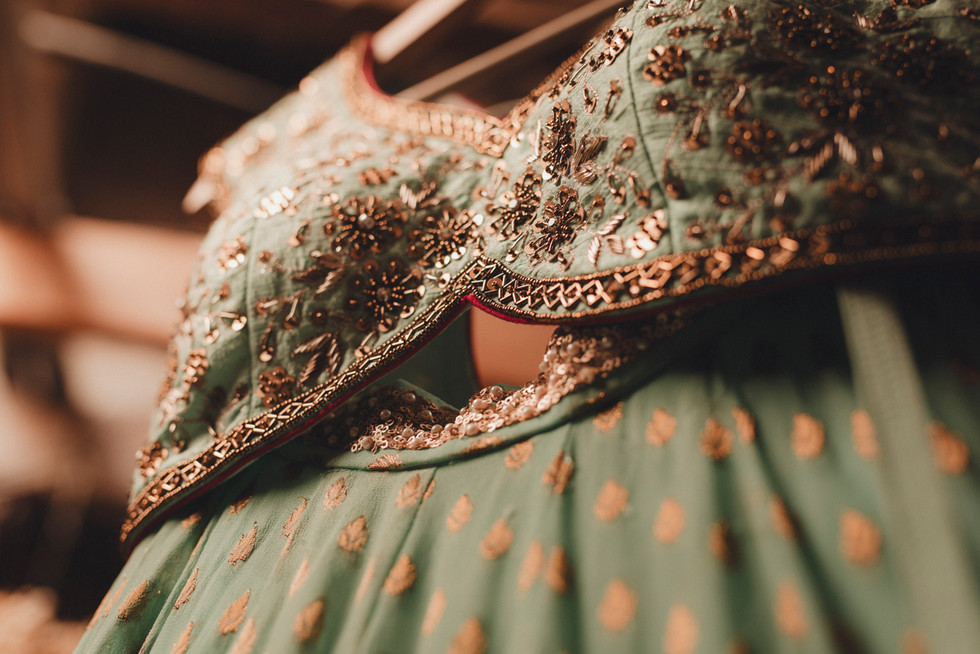 Bride details and wedding dress during a woodland wedding in Scotland by a Scotland wedding photographer.