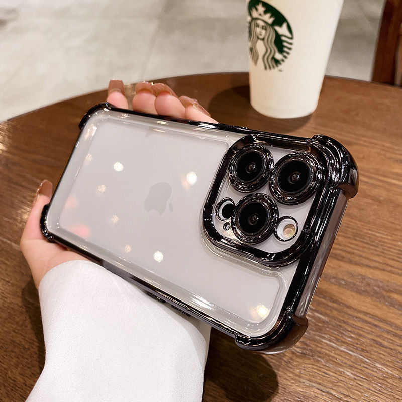 Thumbnail: Electroplated Four-corner Airbag Is Suitable For Apple 14pro Mobile Phone Case 