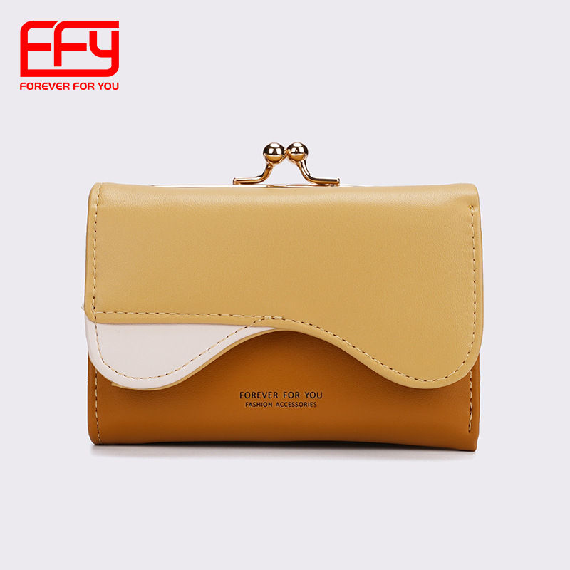 Thumbnail: Medium-to-soft Women's Mouth Gold Bag Detachable Color Contrast Splicing Clutch