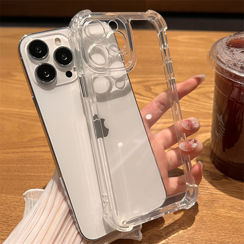 Thumbnail: Suitable For Iphone14promax Mobile Phone Case Transparent Four Corners Anti-fal