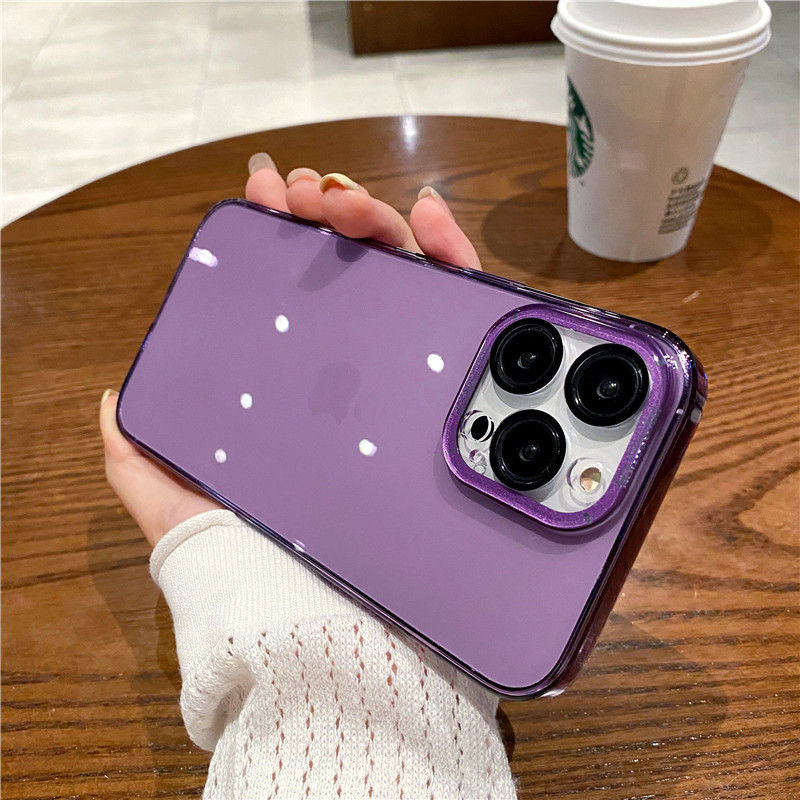 Thumbnail: With Lens Film Iphone14 Transparent Mobile Phone Case Suitable For Apple 13 Met
